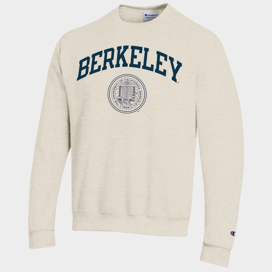 U.C. Berkeley arch & seal Champion crew neck sweatshirt-Oatmeal-Shop College Wear