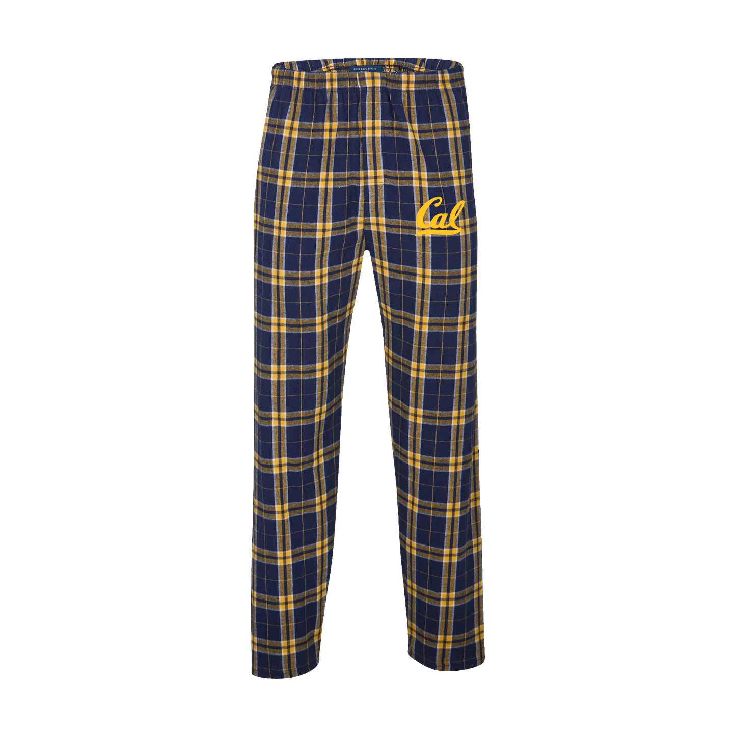 U.C. Berkeley Cal embroidered Men's flannel pajama pants-Navy-Shop College Wear