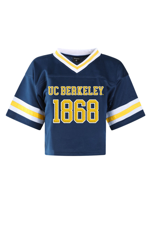 UC Berkeley Cal applique women's Football Jersey-Navy-Shop College Wear