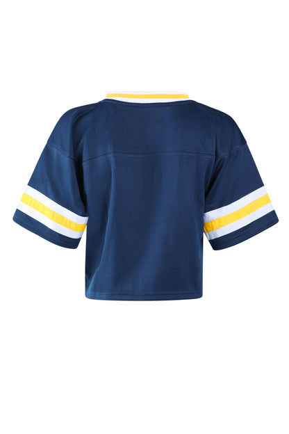 UC Berkeley Cal applique women's Football Jersey-Navy-Shop College Wear