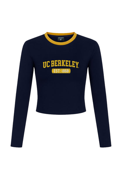 UC Berkeley Cal applique women's baby tee-Navy-Shop College Wear