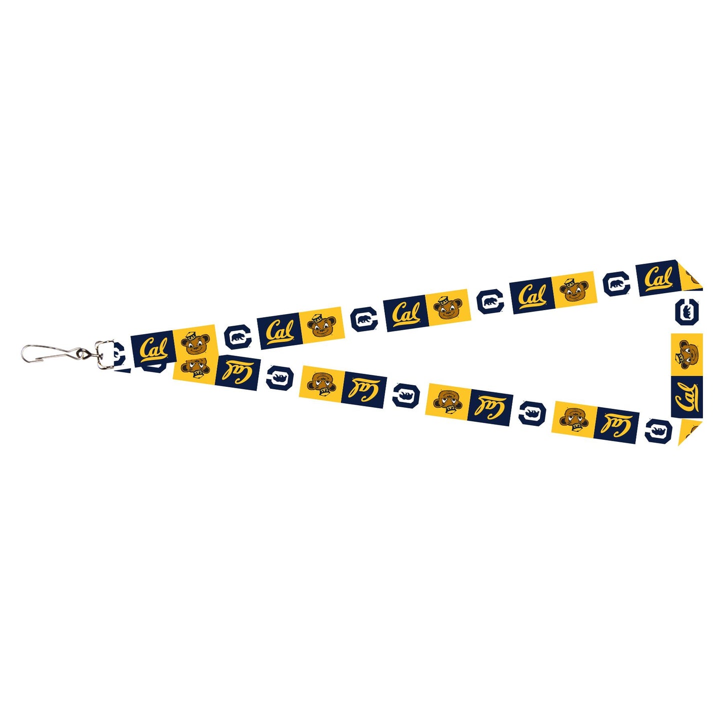 UC Berkeley Cal 3/4 inch satin lanyard with J Hook.-Shop College Wear