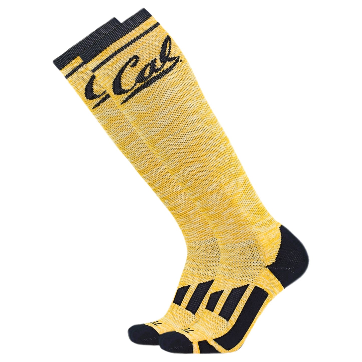 U.C. Berkeley Cal sports tube socks Tweed-Gold/Navy-Shop College Wear