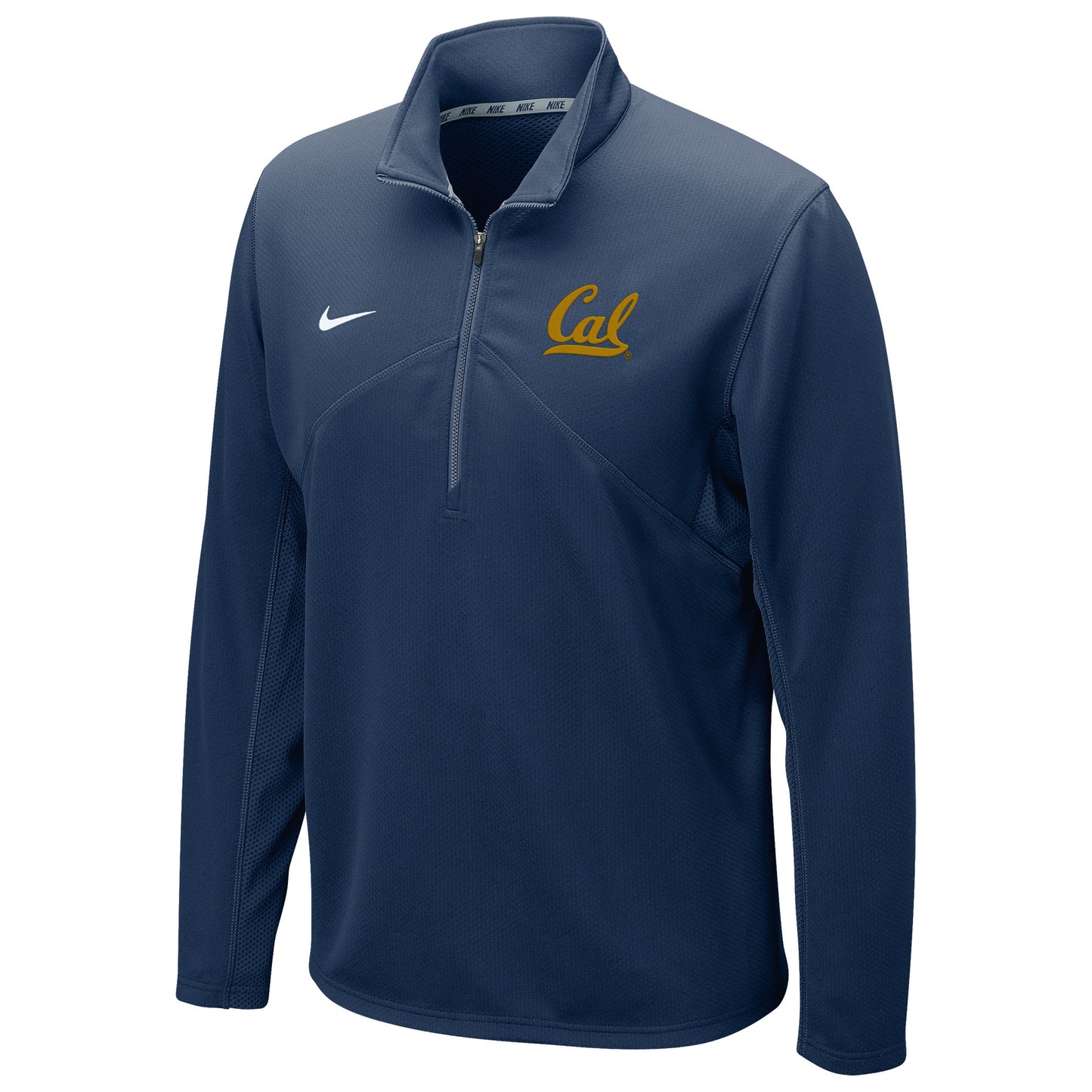 U.C. Berkeley Cal embroidered Nike Pacer quarter zip shirt-Navy