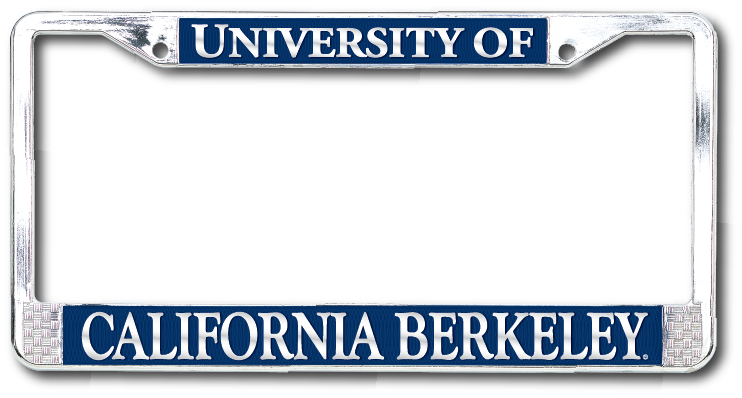 University of California Berkeley polished chrome license plate frame-Silver-Shop College Wear
