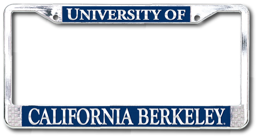 University of California Berkeley polished chrome license plate frame-Silver-Shop College Wear