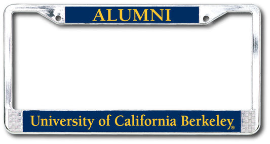 U.C. Berkeley Cal Alumni Dome Standard Chrome license plate frame-Silver-Shop College Wear