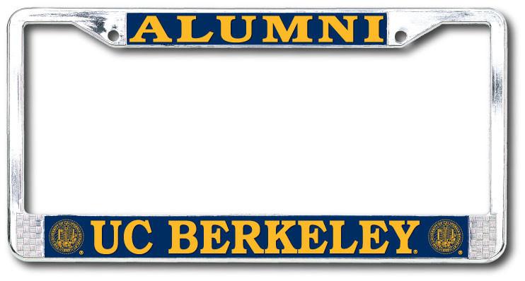 U.C. Berkeley Cal Alumni Dome Standard Chrome license plate frame-Silver-Shop College Wear