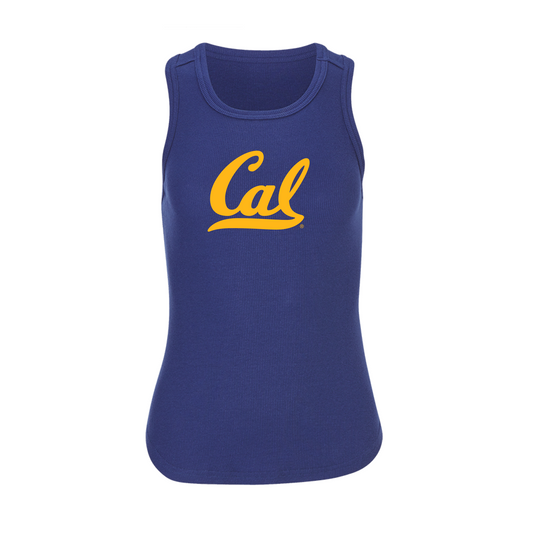 UC Berkeley Cal Block and Bear women's tank top-Navy-Shop College Wear