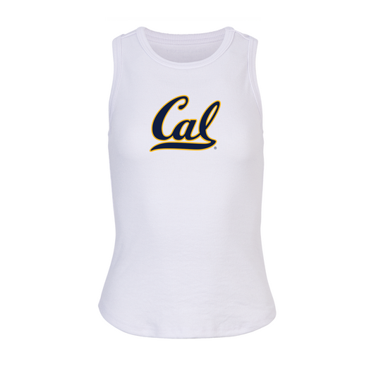 UC Berkeley Cal Block and Bear women's tank top-White-Shop College Wear
