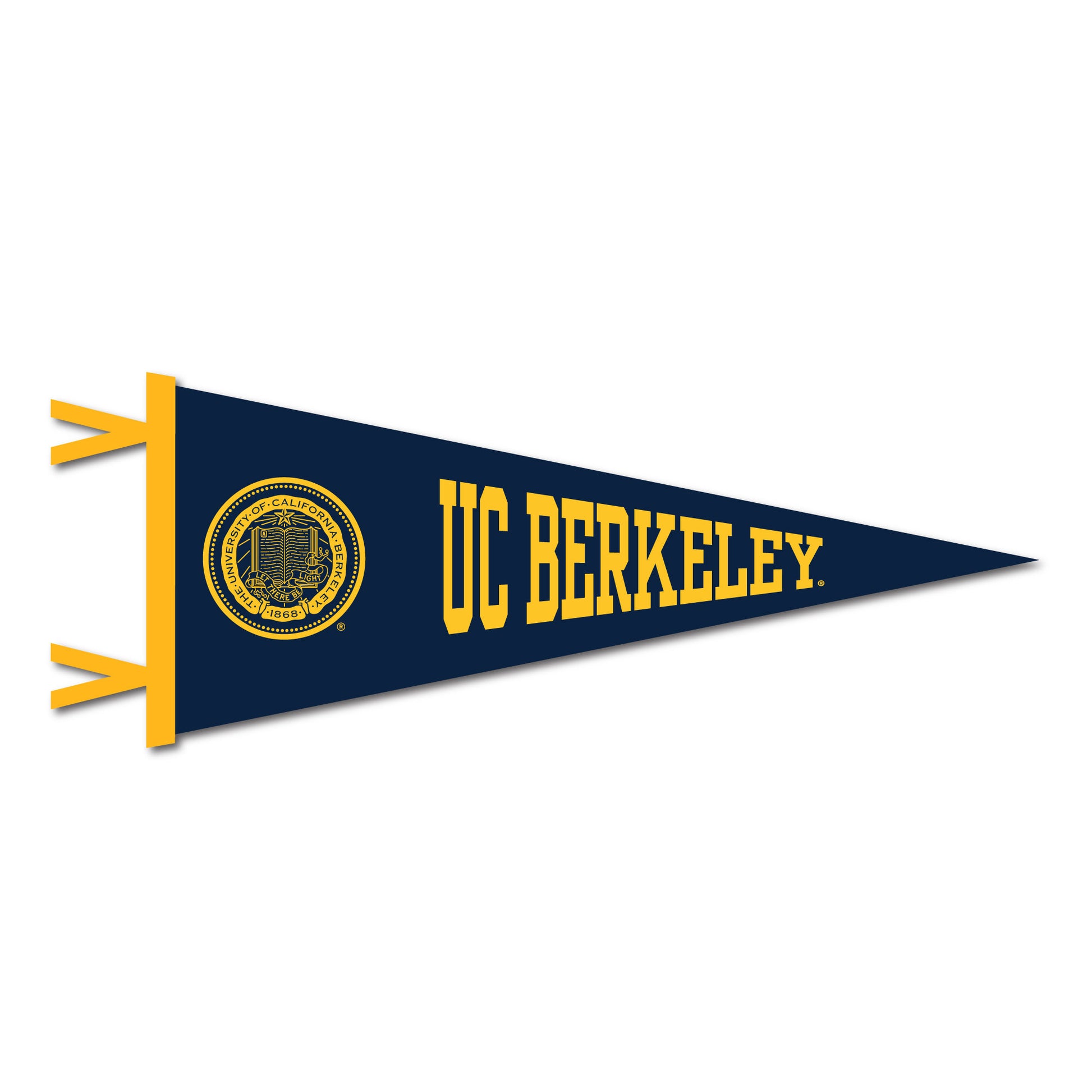 U.C. Berkeley and seal 12"X30" Felt pennant- NAVY-Shop College Wear