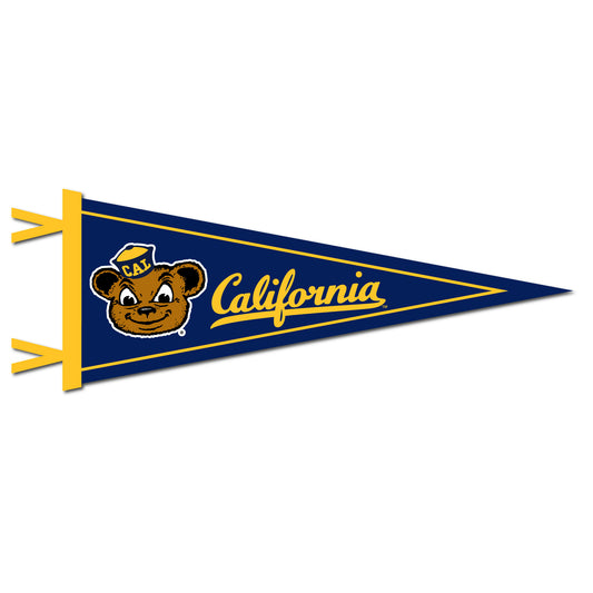UC Berkeley Cal flock plus felt pennant 9 inchesx24 inches- Navy-Shop College Wear