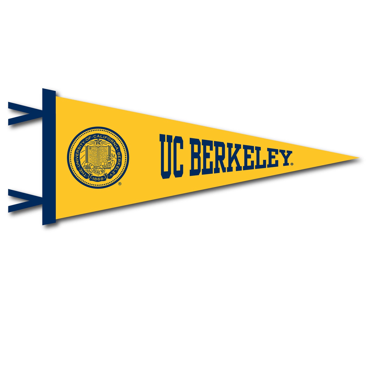 U.C. Berkeley and seal 6x15" California Berkeley felt pennants - Gold-Shop College Wear