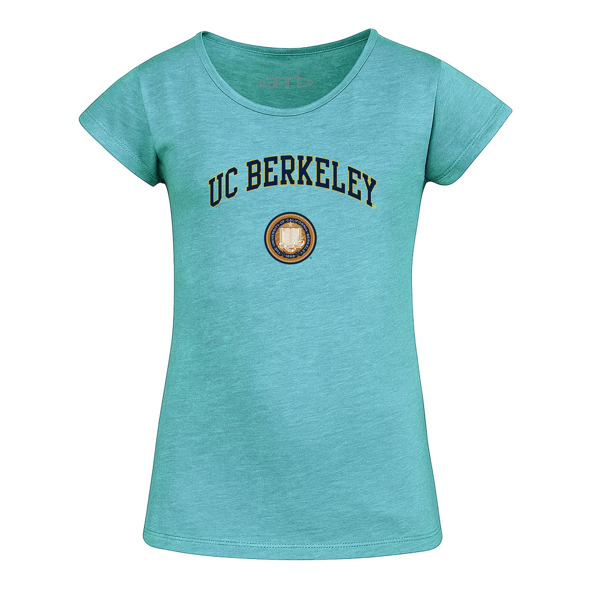 U.C. Berkeley arch and seal tri blend toddler T-Shirt-Teal
