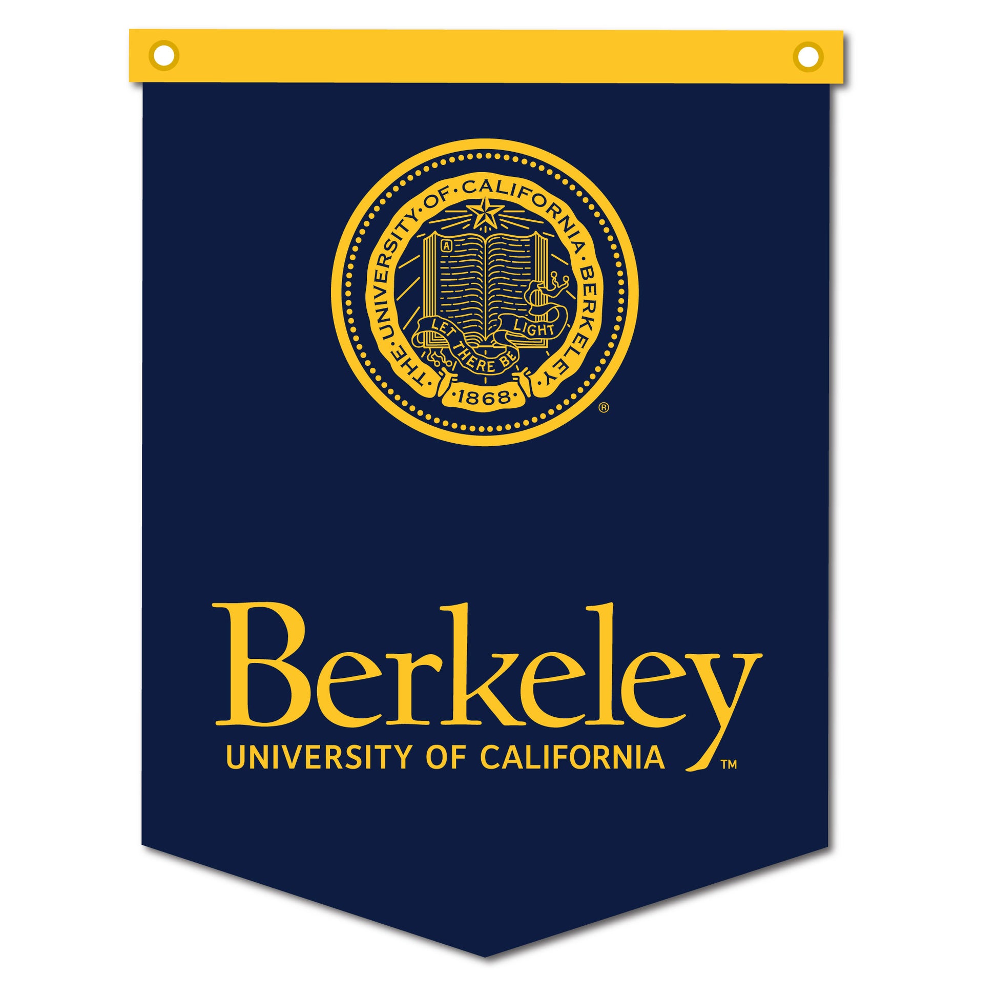 U.C. Berkeley Cal felt flock plus banner/rafter 17"x24"-Navy-Shop College Wear