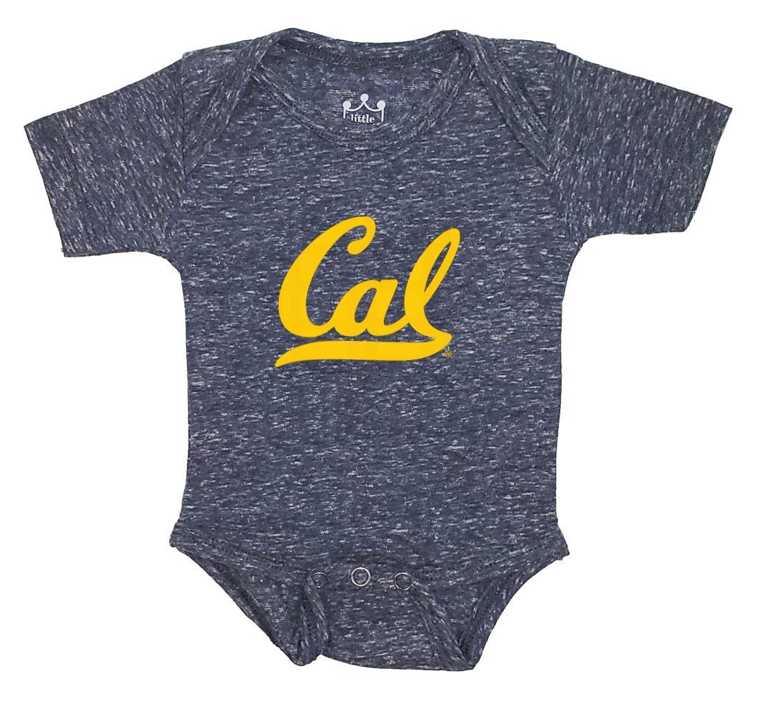 U.C. Berkeley Cal tri blend infant body suite onesie-Navy-Shop College Wear