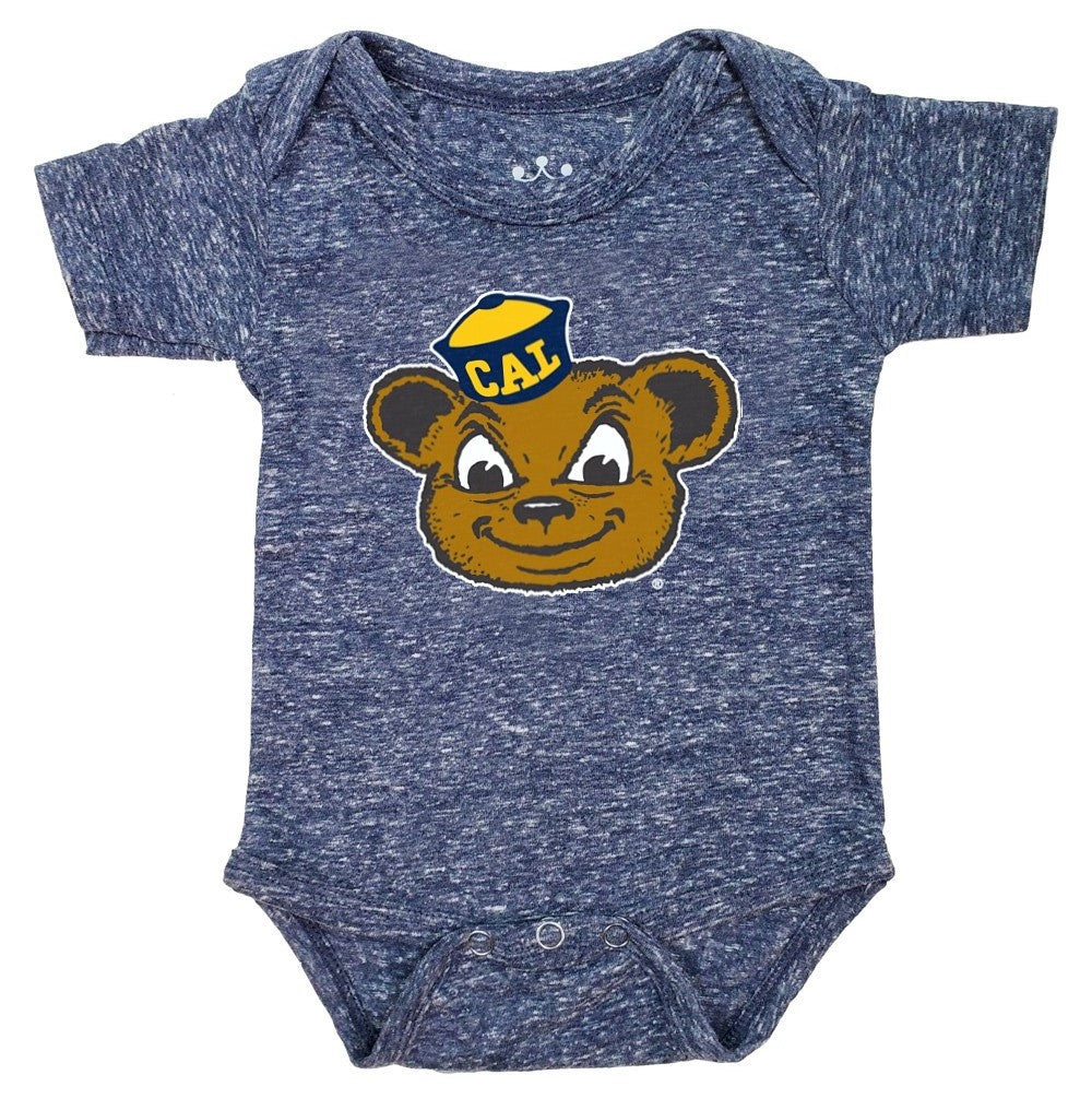 U.C. Berkeley Cal tri blend infant body suite Oski head onesie-Navy-Shop College Wear