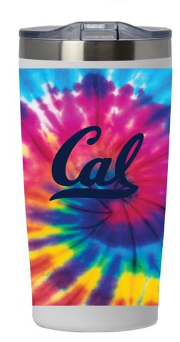 U.C. Berkeley Cal Bears Stainless frosted Tumbler Tie Dye-White-20Oz.-Shop College Wear