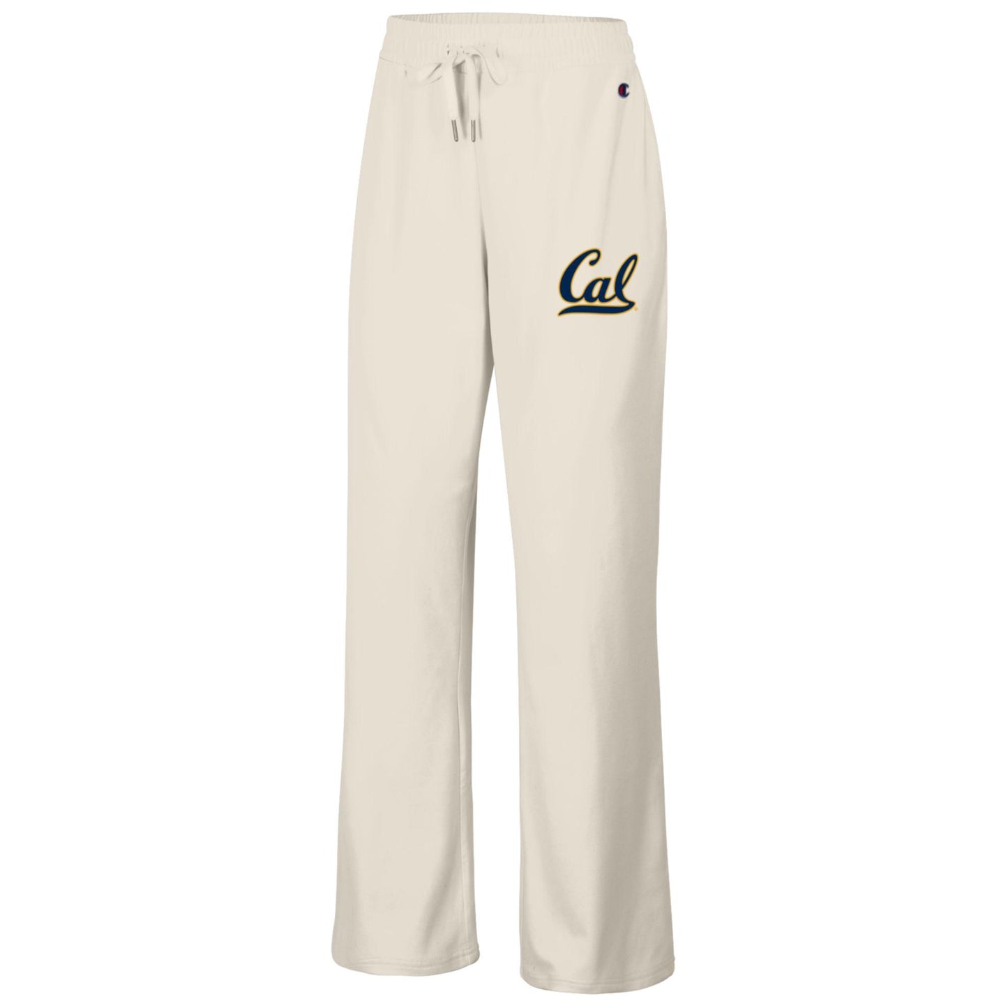 U.C. Berkeley Cal Logo Champion Women's Sueded Soft Touch Wide Leg Pants-Ivory-Shop College Wear