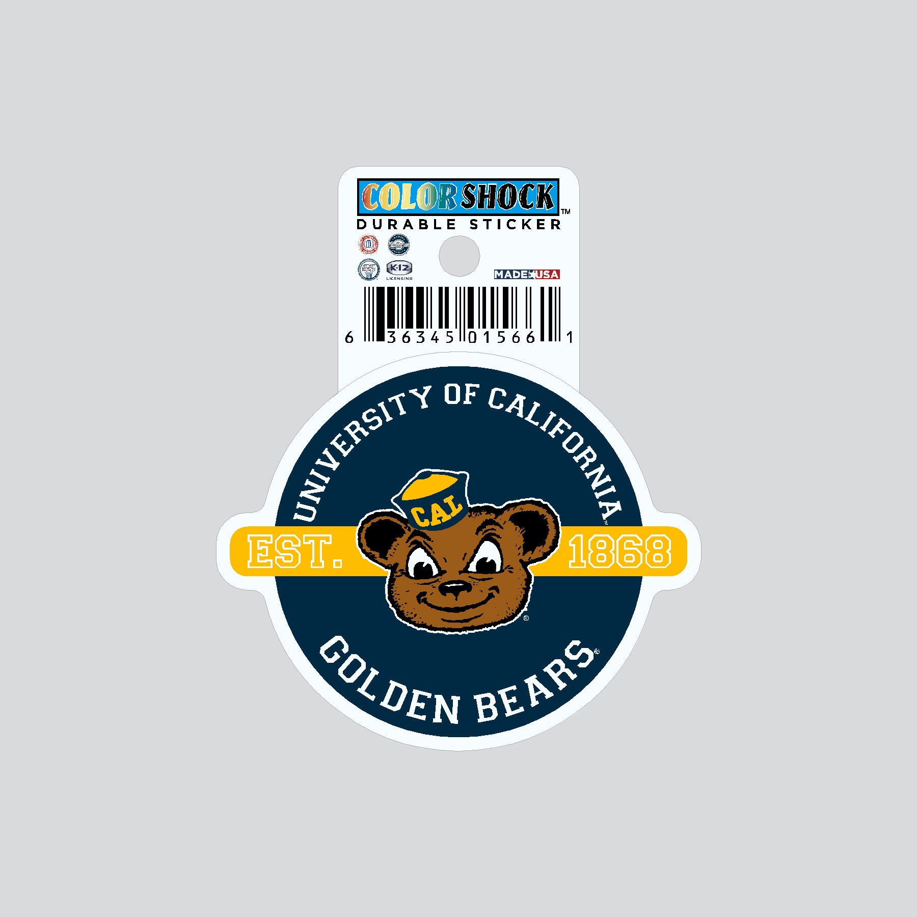 UC Berkeley Cal sticker University of California Golden Bears Bears EST 1868 Oski-Shop College Wear