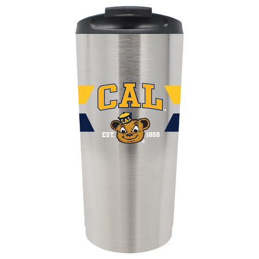 U.C. Berkeley Cal Oski vacuum insulated tumbler 16 OZ.-Silver-Shop College Wear