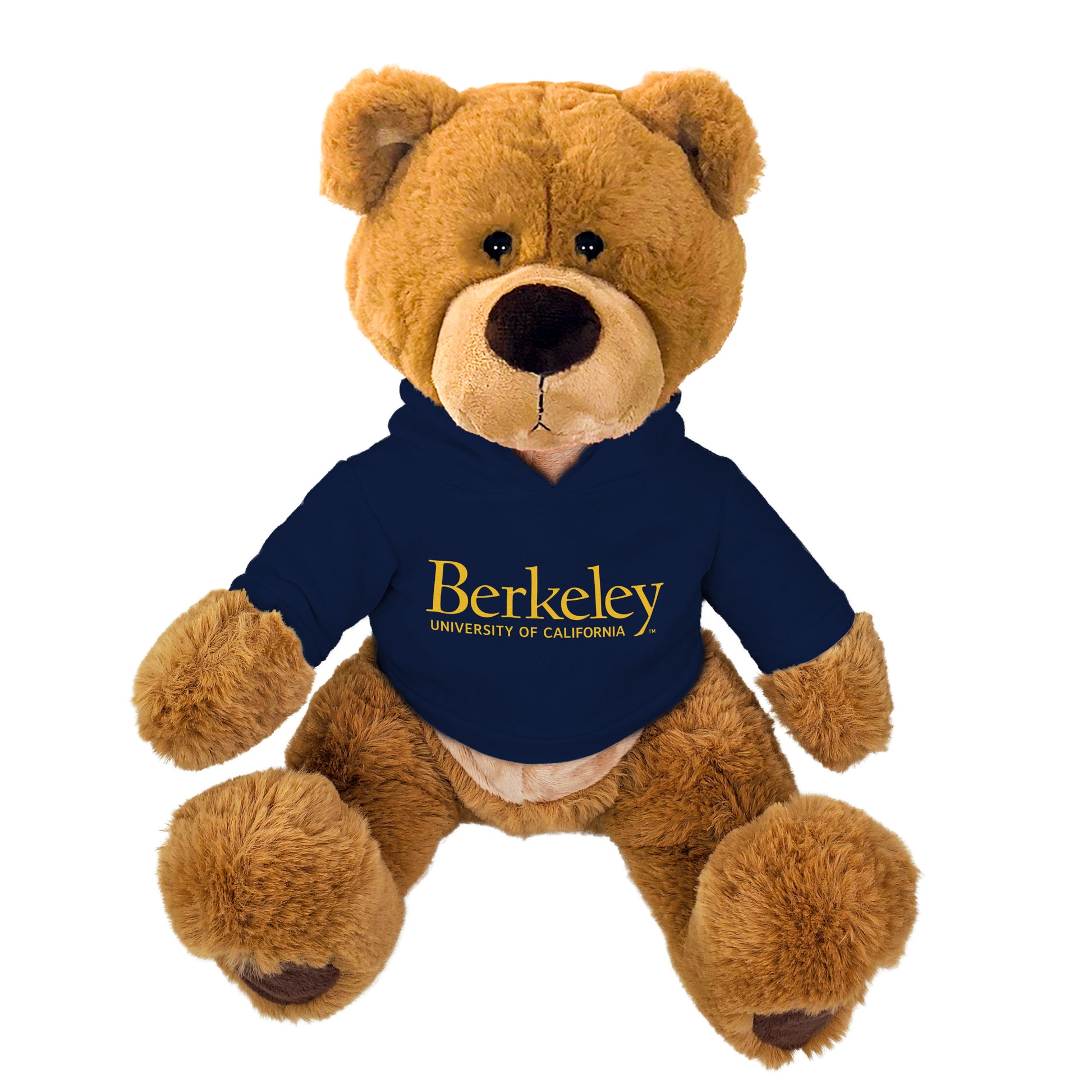 U.C. Berkeley 10 inch Bruno the bear teddy bear with hoodie-Brown-Shop College Wear