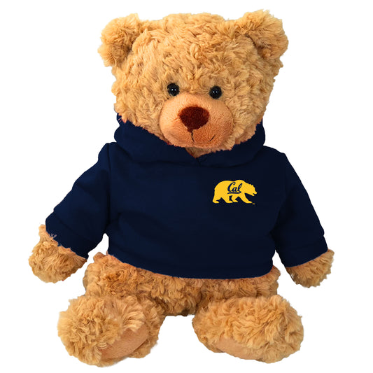 U.C. Berkeley Cal Cuddle Buddy bear with navy hoodie Bear Cal enclosed-Navy-Shop College Wear