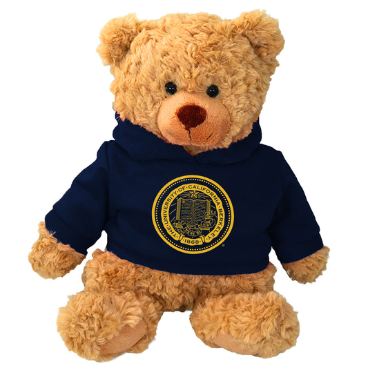 U.C. Berkeley Cal Cuddle Buddy bear with navy hoodie-Shop College Wear