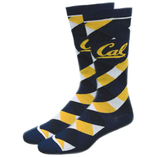 U.C. Berkeley Cal argyle socks-Navy-Shop College Wear