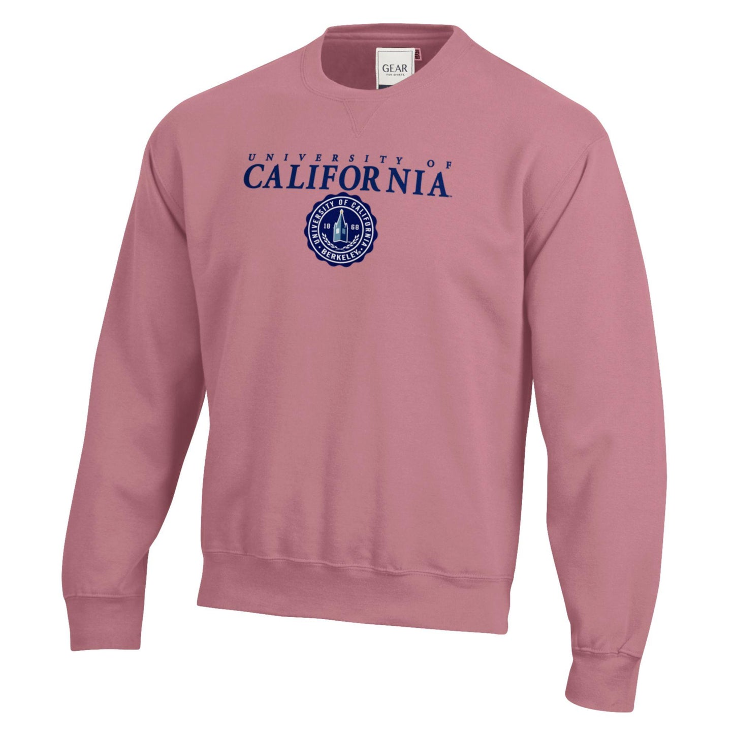 U.C. Berkeley Cal embroidered rich cotton crew-neck sweatshirt-Rose-Shop College Wear
