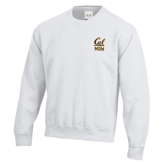 U.C. Berkeley Cal Mom embroidered cotton rich crew-neck sweatshirt-White-Shop College Wear