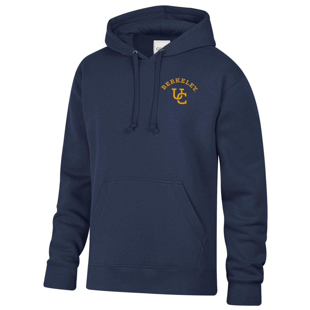 University Of California Berkeley interlocking logo rich cotton hoodie sweatshirt-Navy-Shop College Wear