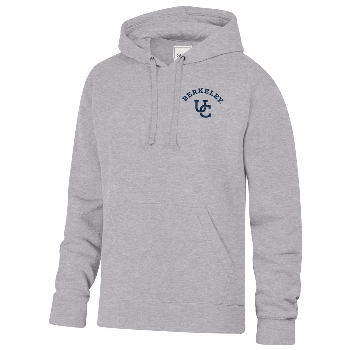 University Of California Berkeley interlocking logo rich cotton hoodie sweatshirt-Grey-Shop College Wear