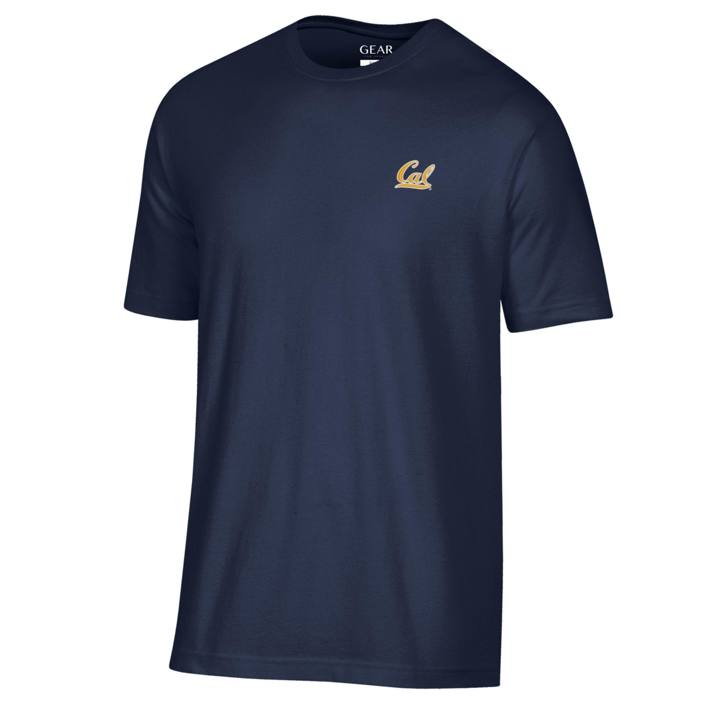 U.C. Berkeley Script CAL Embroidery logo Soft T-Shirt-Navy-Shop College Wear