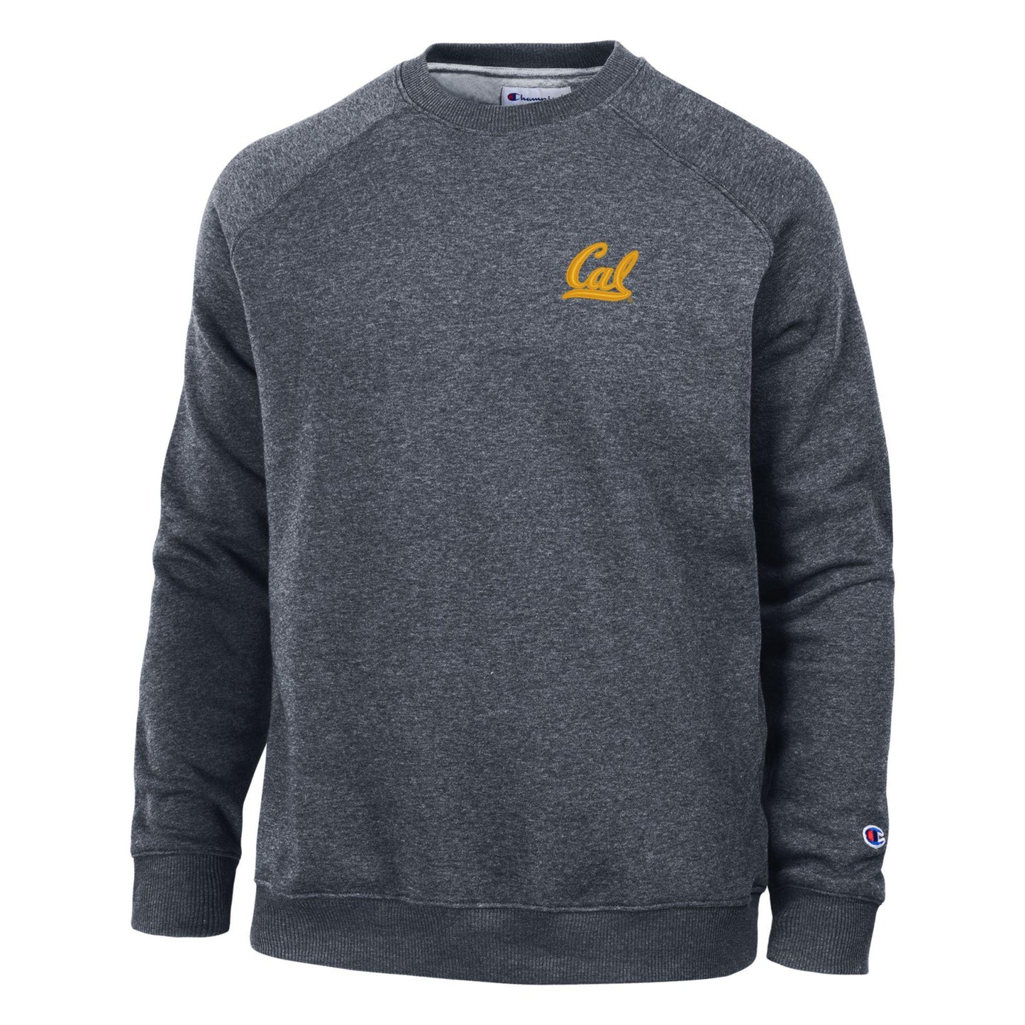 University of California Berkeley Cal embroidered Men's Triumph fleece crewneck sweatshirt-Navy-Shop College Wear