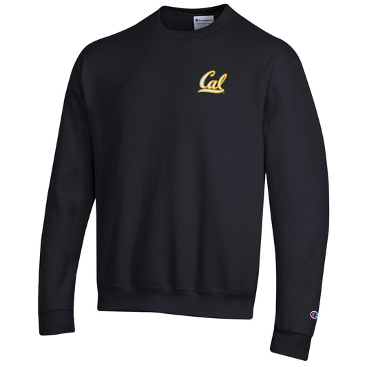 University of California Berkeley Script Cal embroidered crew-neck sweatshirt-Black-Shop College Wear