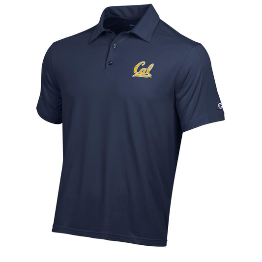 UC Berkeley Cal Embroidered Champion Men's athletic Polo Shirt- Navy-Shop College Wear