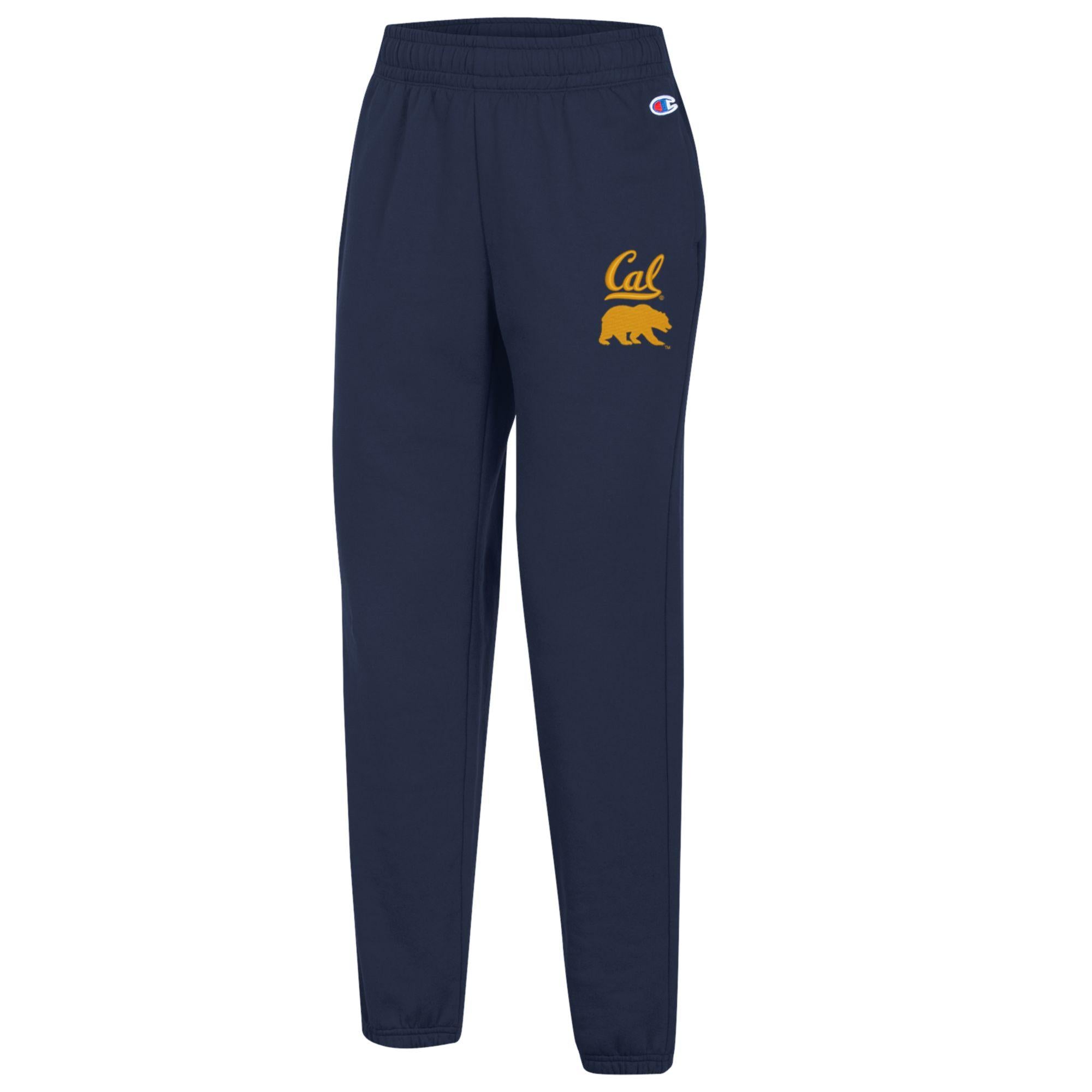 U.C. Berkeley Cal Embroidered Champion Women s Sweat Pants in Navy Blue