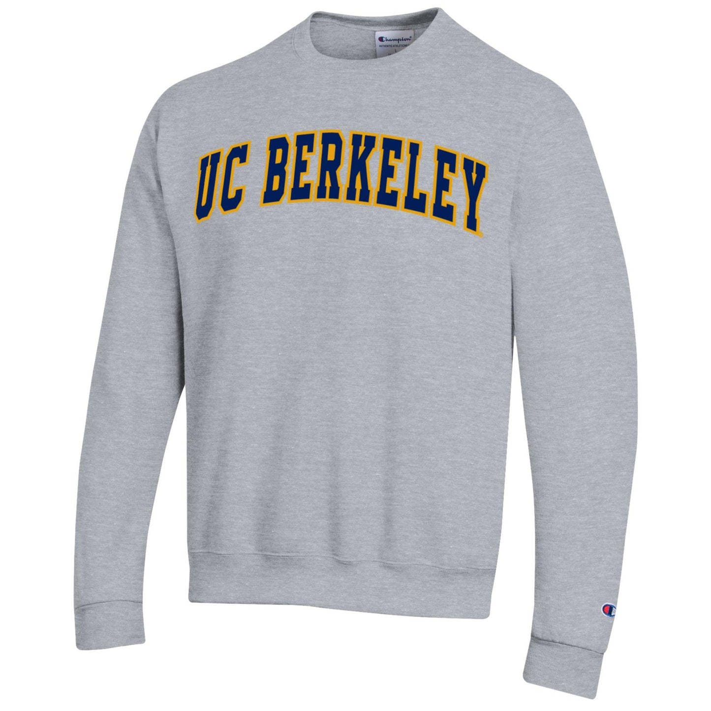 U.C. Berkeley Champion Versa Twill applique crew-Neck sweatshirt-Gray