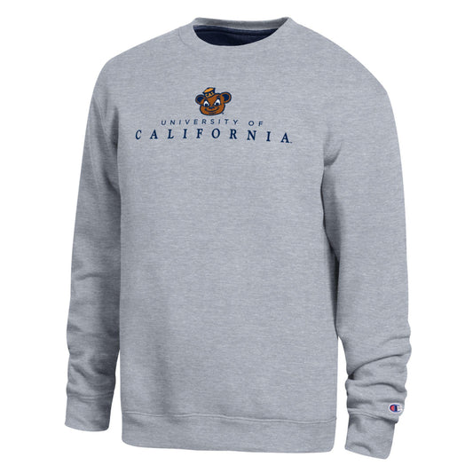 UC Berkeley Cal Oski embroidered soft cotton crew neck sweatshirt-Gray-Shop College Wear