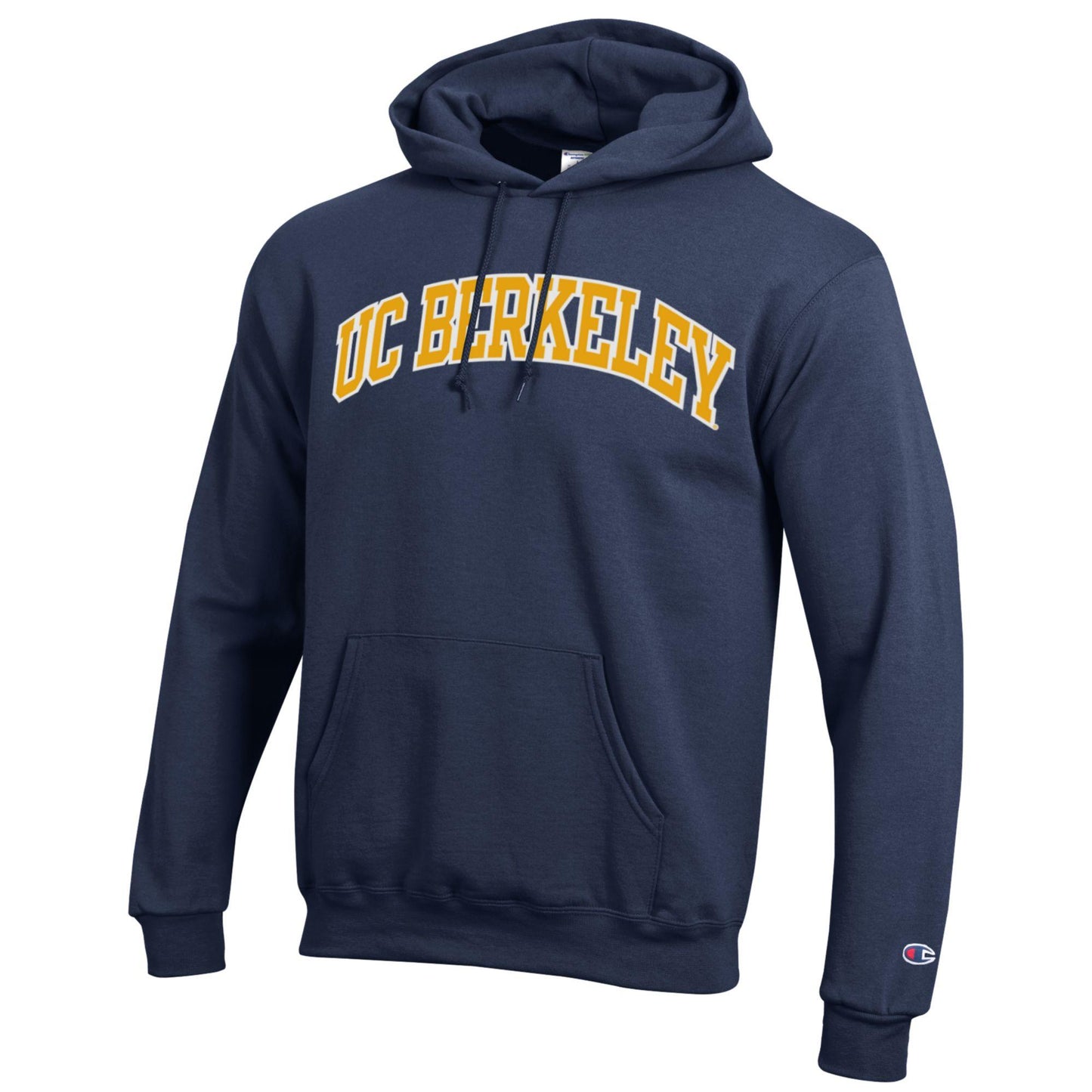 U.C. Berkeley arch double applique versa twill Champion Hoodie Sweatshirt - Navy