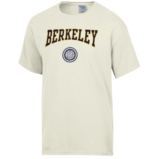 University of California Berkeley Cal comfort wash T-Shirt with Berkeley arch & seal-Ivory-Shop College Wear