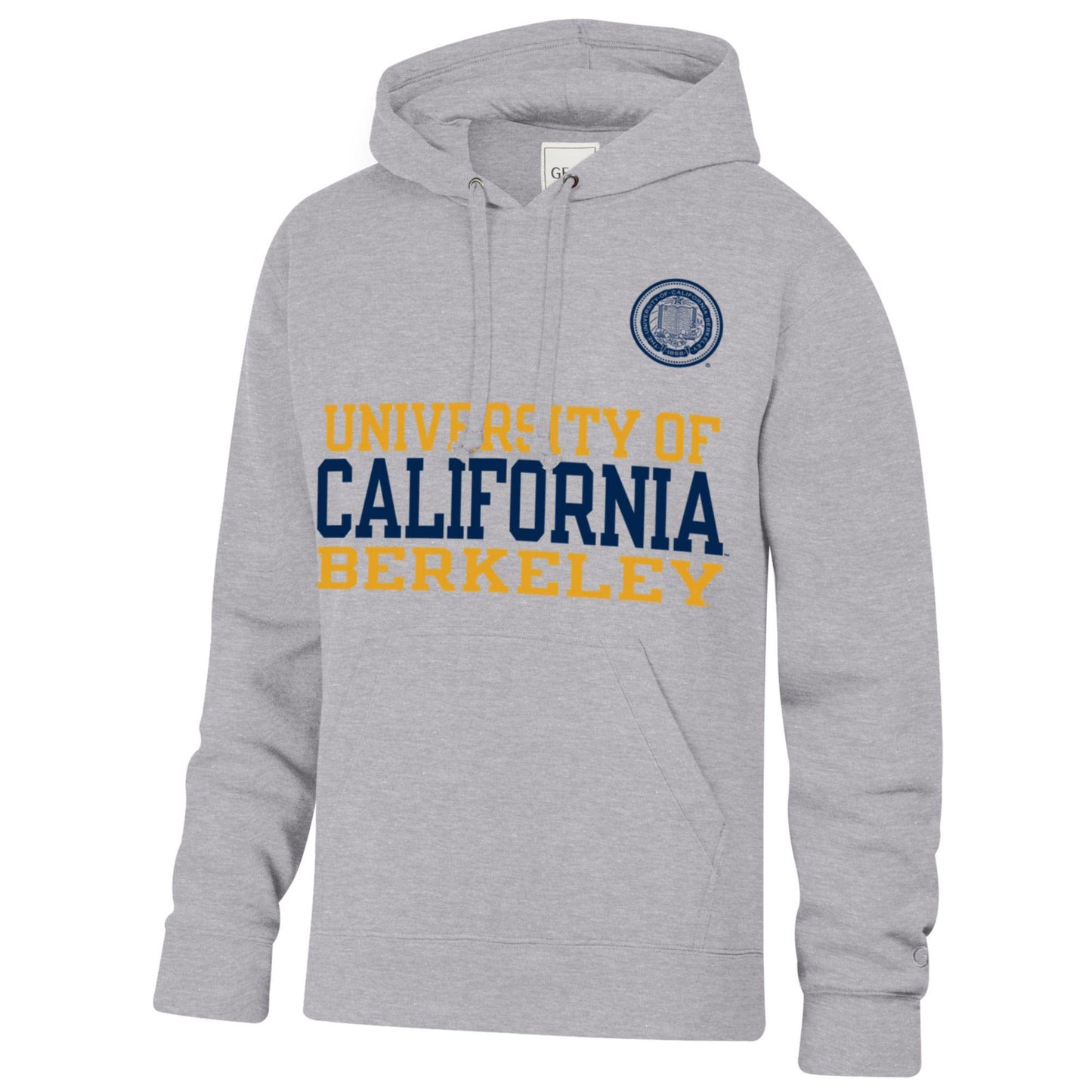 University of California Berkeley stacked and seal rich cotton hoodie sweatshirt-Gray-Shop College Wear