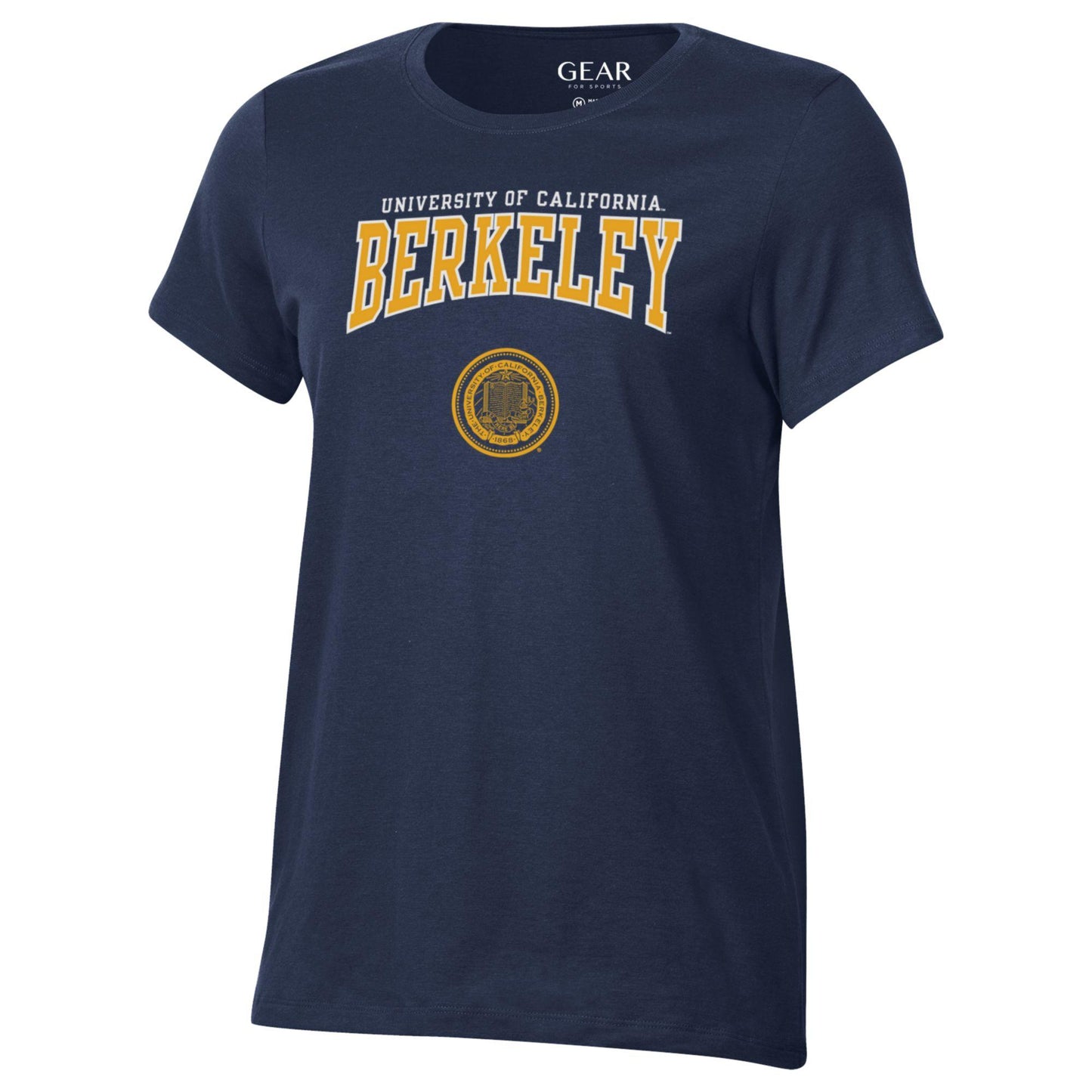 UC Berkeley women's crew neck flat top and seal T-Shirt-Navy-Shop College Wear