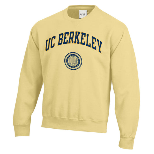 U.C. Berkeley Arch Over School Seal Gear For Sports cotton rich crew-sweatshirt-Butter-Shop College Wear