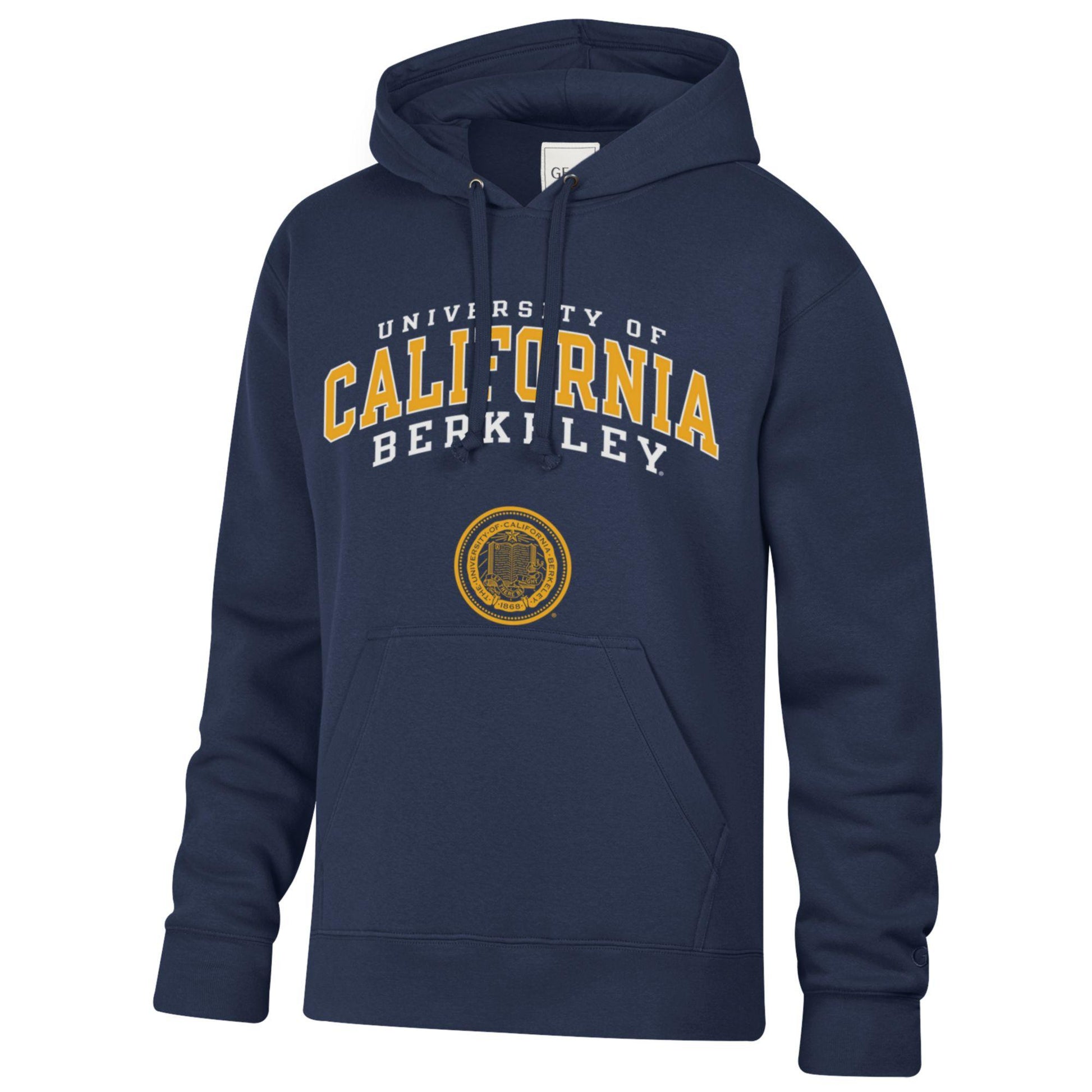 U.C. Berkeley Three Arch Seal cotton rich hoodie sweatshirt-Navy-Shop College Wear