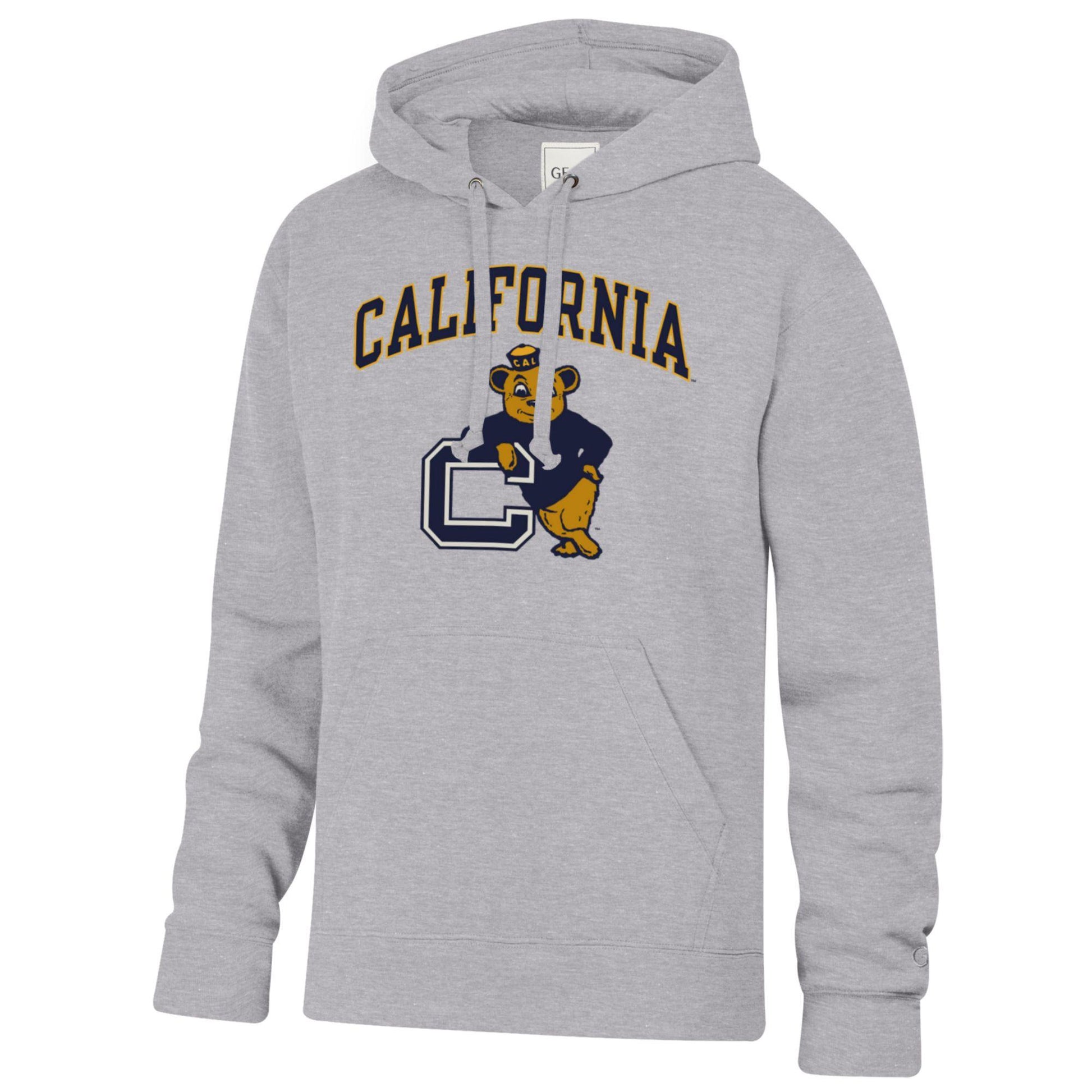 University of California Berkeley Standing Oski rich cotton hoodie sweatshirt-Gray-Shop College Wear