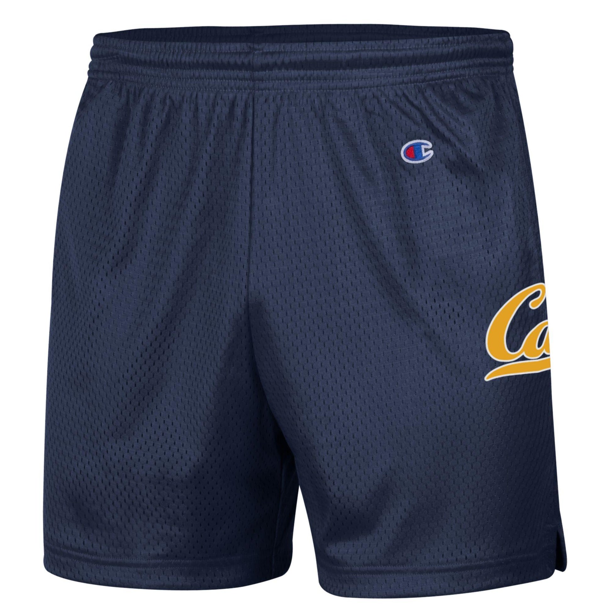 University Of California Berkeley Cal Champion Men's 5 inch Mesh Shorts - Navy-Shop College Wear