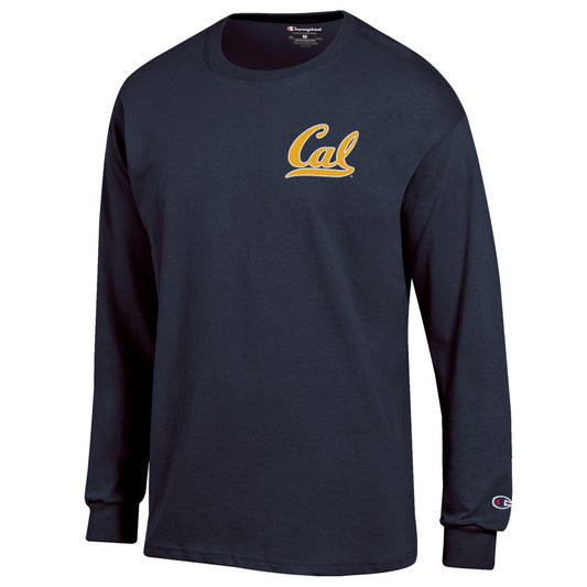 UC Berkeley Cal Champion Men's Long Sleeve T-Shirt -Navy-Shop College Wear