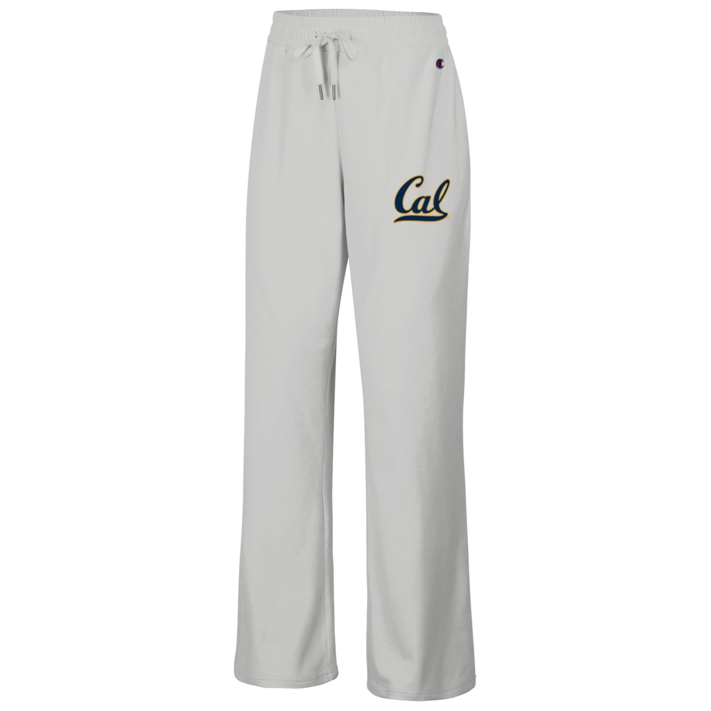 U.C. Berkeley Cal Logo Champion Women's Sueded Soft Touch Wide Leg Pants-Silver